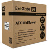 Корпус Miditower EXEGATE EVO-8243 ATX, без БП, черный с RGB подсветкой EX292859RUS